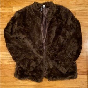 Women’s Brown Fur Jacket . H & M Fall Ready